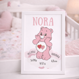 Poster ram sa podacima bebe - meda
